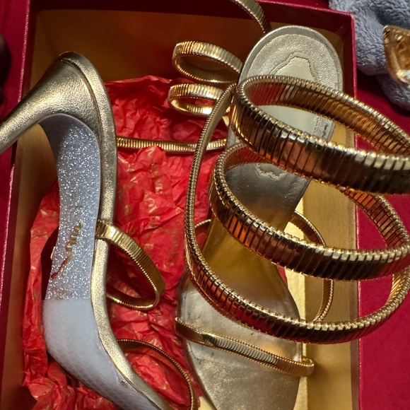 Rene Caovilla Omega Snake Spiral-Wrap Stiletto